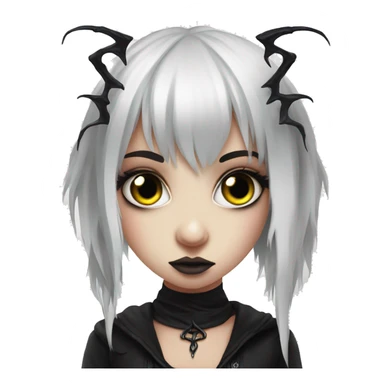 demonic eyes on beautiful goth girl  sticker