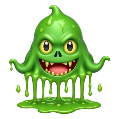 Slime monster. scary sinister. slime attacks. show full body. more dripping slime sticker