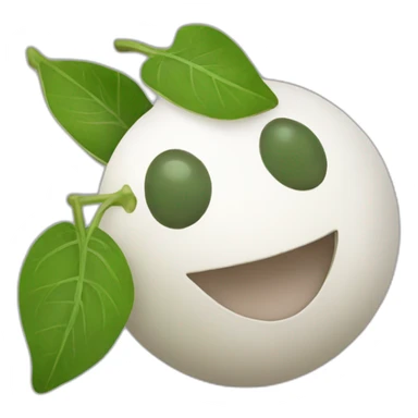 ball of mozarella + leaf sticker