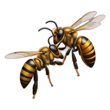 Hornet kisses honeybee sticker