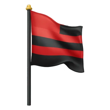 Un drapeau noir et rouge  sticker