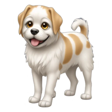 Chat sur un chien sticker