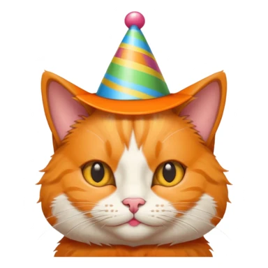cat with party hats sticker