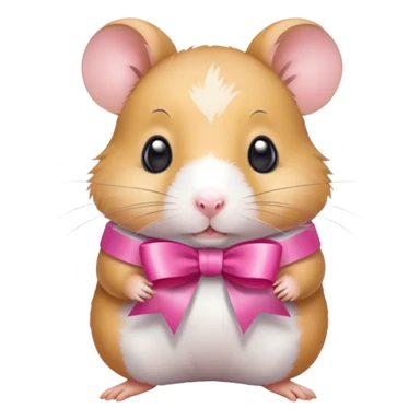 hamster pink ribbon sticker