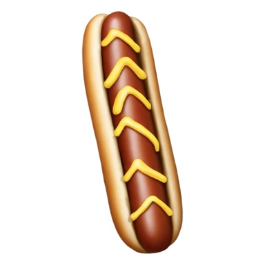 A long hotdog coming out of fence sticker