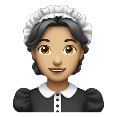 girl maid smile sticker