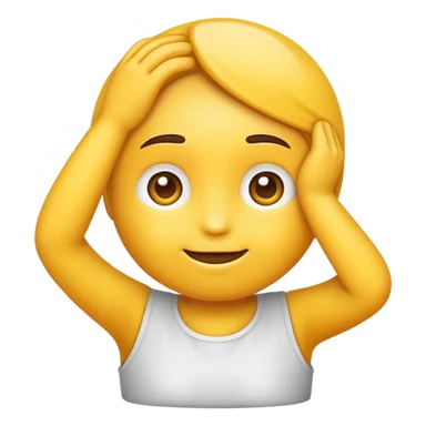 Emoji trying to kill himself with his hand around his neck sticker