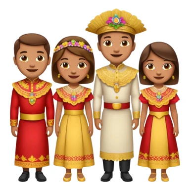 group of emoji Philippines style sticker