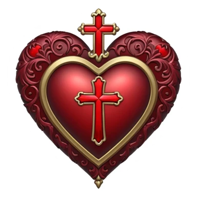 gothic heart with a cross sticker