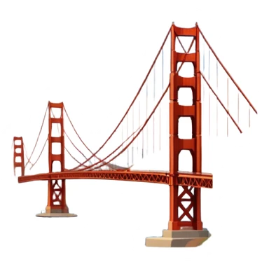 Cinematic Realistic Golden Gate Bridge Emoji sticker