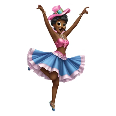 Can-can dancer sticker