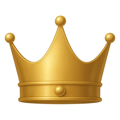a golden crown, classic royal style, simple and elegant sticker