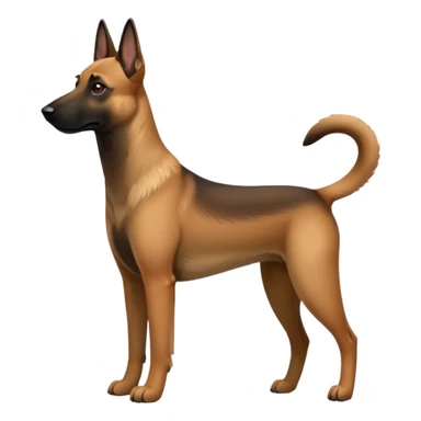 Realistic Belgian malinois dog sticker