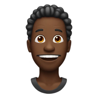 black man with very big red mouth lips and with a single bone in his hairs sticker