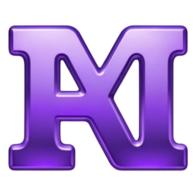 Shiny purple letters that spells "YOU" sticker