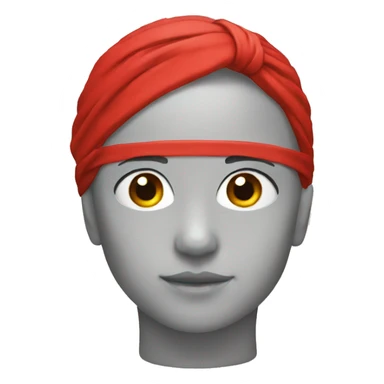 Red headband sticker