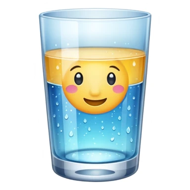 Fancy glass half full sticker