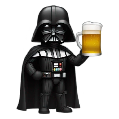 Dark Vador qui boit une bière  sticker