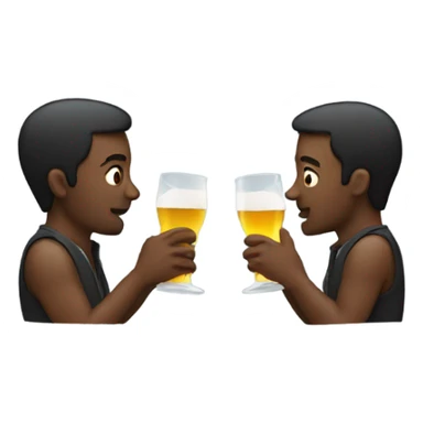 2 men drinking alcohol  sticker
