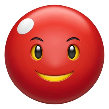 Uma pokébola redonda e simpática, vermelha em cima, branca embaixo, com uma faixa preta no meio e um botão branco central, com brilho suave e aparência limpa de emoji. sticker