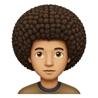 man with afro sticker