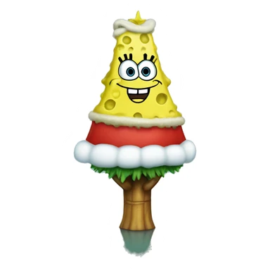 SpongeBob Christmas tree sticker