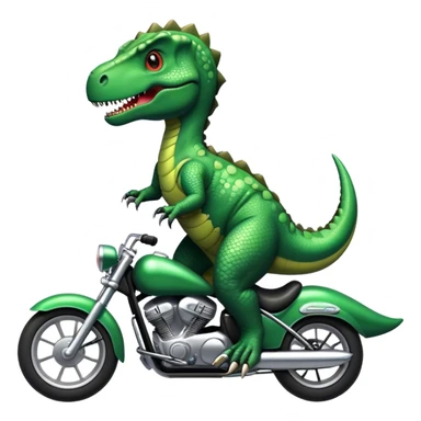 Dinosaur standing on a motorcycle  sticker