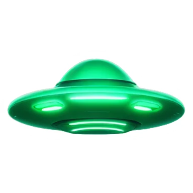 green ufo with plants sticker