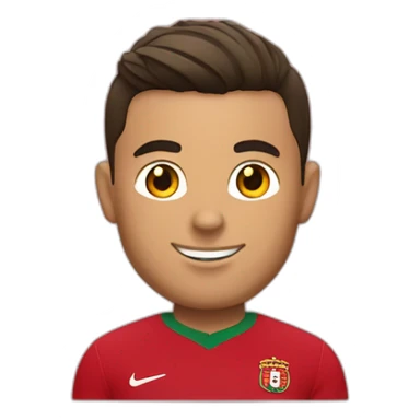 cristiano ronaldo with portugal red jersey sticker