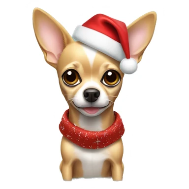 Chihuahua with Christmas attire sticker