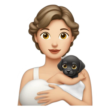 Femme française et son bébé sticker