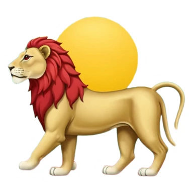 پرچم شیر و خورشید پهلوی رو بساز پرچم شیر و خورشید اون پرچم اصیل ایرانی شاهنشاهی sticker