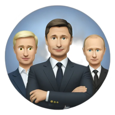 Putin-with-Zelenskyy-with-bayden sticker