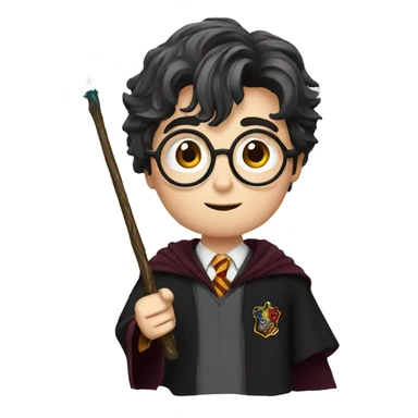 Harry potter with wand sticker