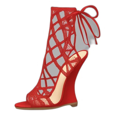 Undid red lacy heels sticker