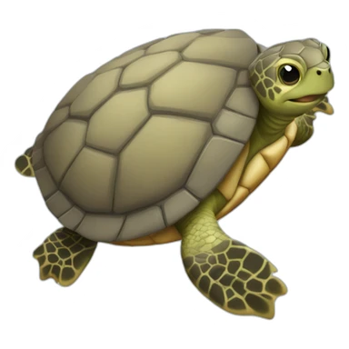 Une tortue qui fait de la natation sticker