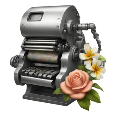 Machine à tatouer avec des fleurs sticker