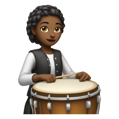 Girl with a drum sticker