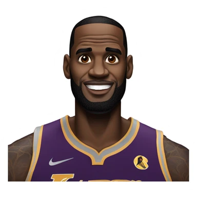 LeBron James with makeup sticker