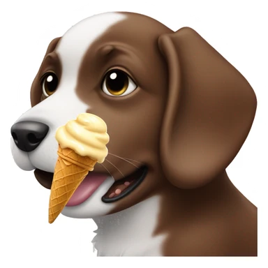 puppy eating ice cream sticker