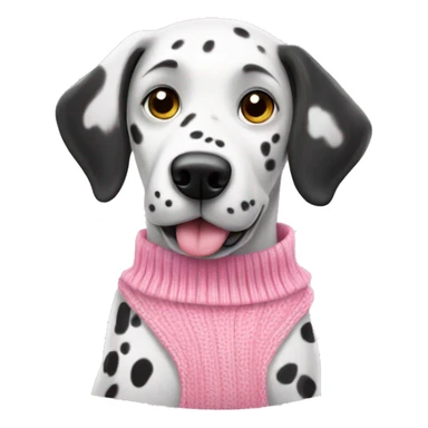 Dalmatian dog in pink sweater  sticker