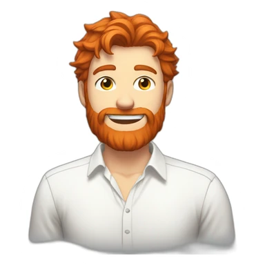 red-bearded-anime-adult-guy-white-teeth-white-shirt sticker