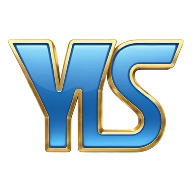 the word "yes" in blue and gold sticker