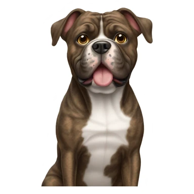 Brindle bully dog sticker