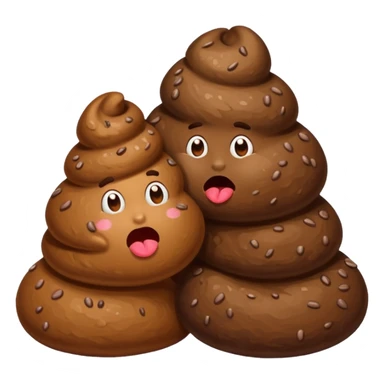 Caca qui fait un bisou sticker