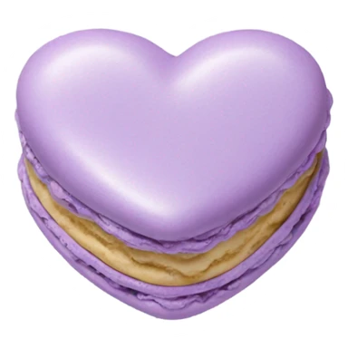 Lilac macaron in shape of a heart  sticker