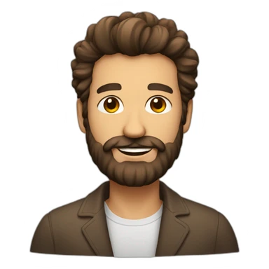Un homme a barbe avec des cheveux brun sticker