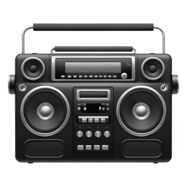 boombox with dancing silhouette nearby sticker