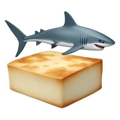 Shark and tofu sticker