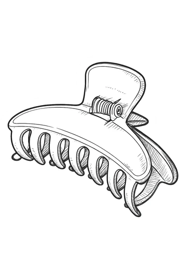 molletta per capelli sticker